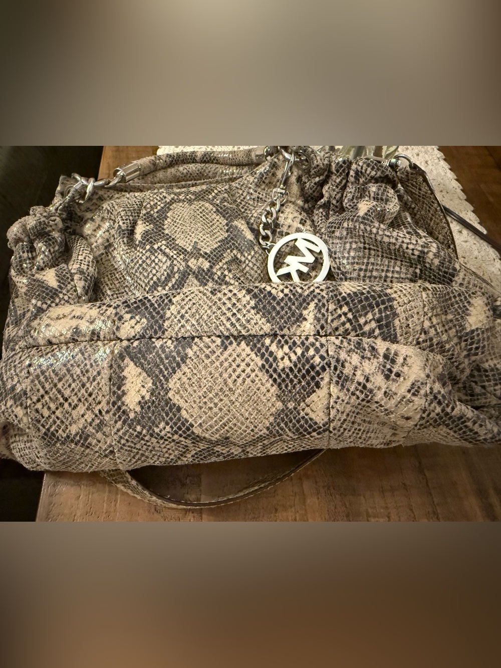 Michael Kors Python/Snake-Print Shoulder Bag & Wallet - Picture 5 of 9